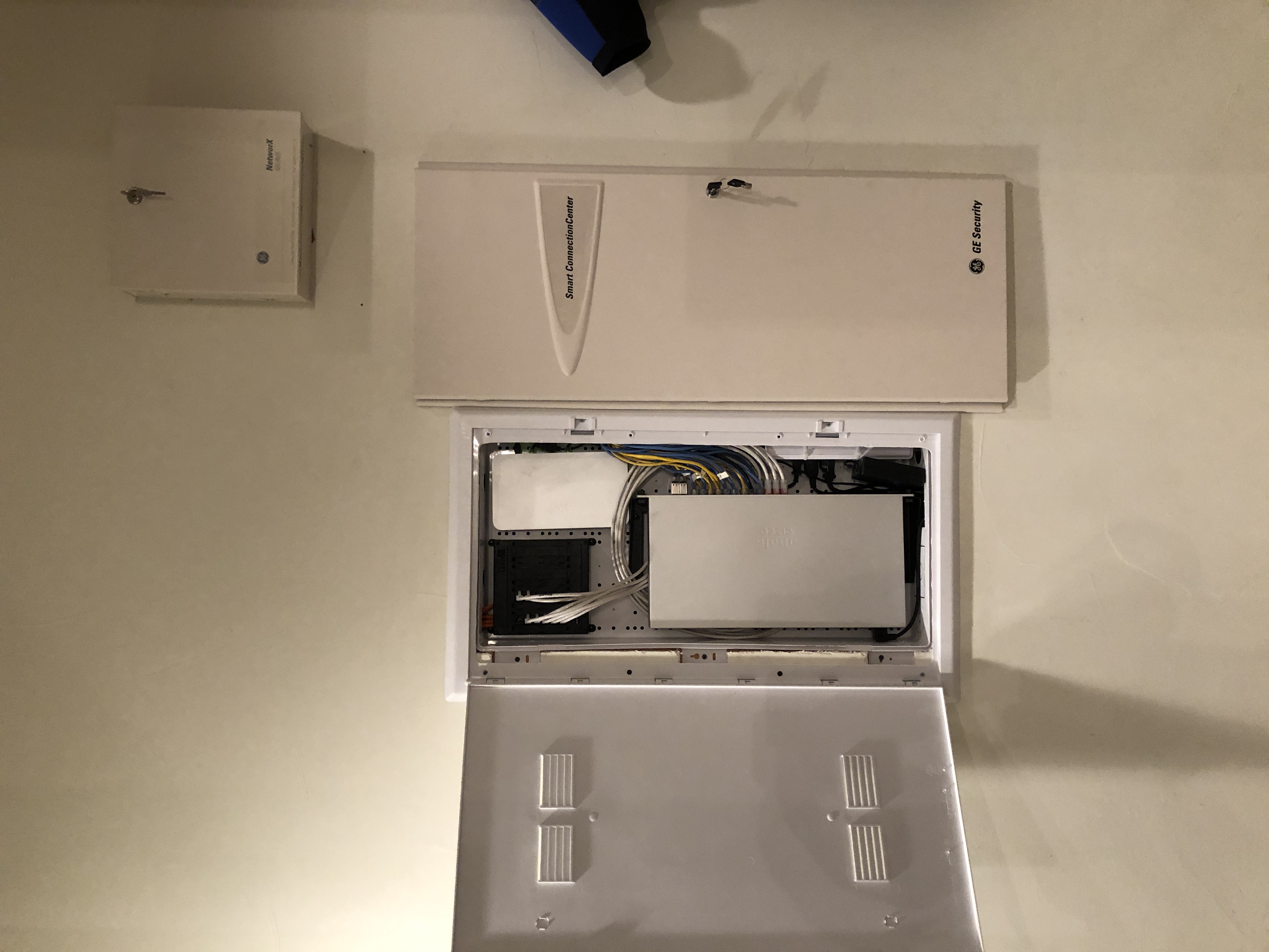 After photo of completed Meraki network and expanded media panel